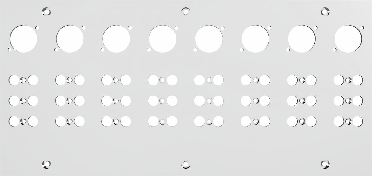 Mischpult Eingang Frontplatte Aluminium Natur